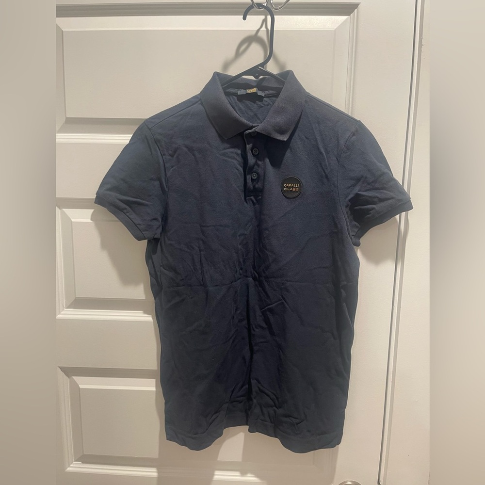 Cavalli class Roberto cavalli men fitted cotton polo shirt M